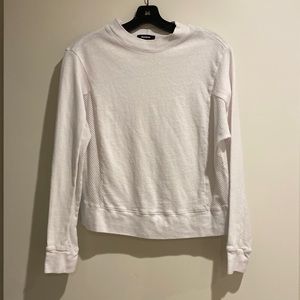 Monrow white XS long sleeve top crew neck